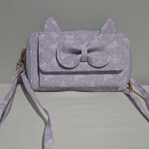 Underonesky Lavender Cat Ear Wallet with Bow